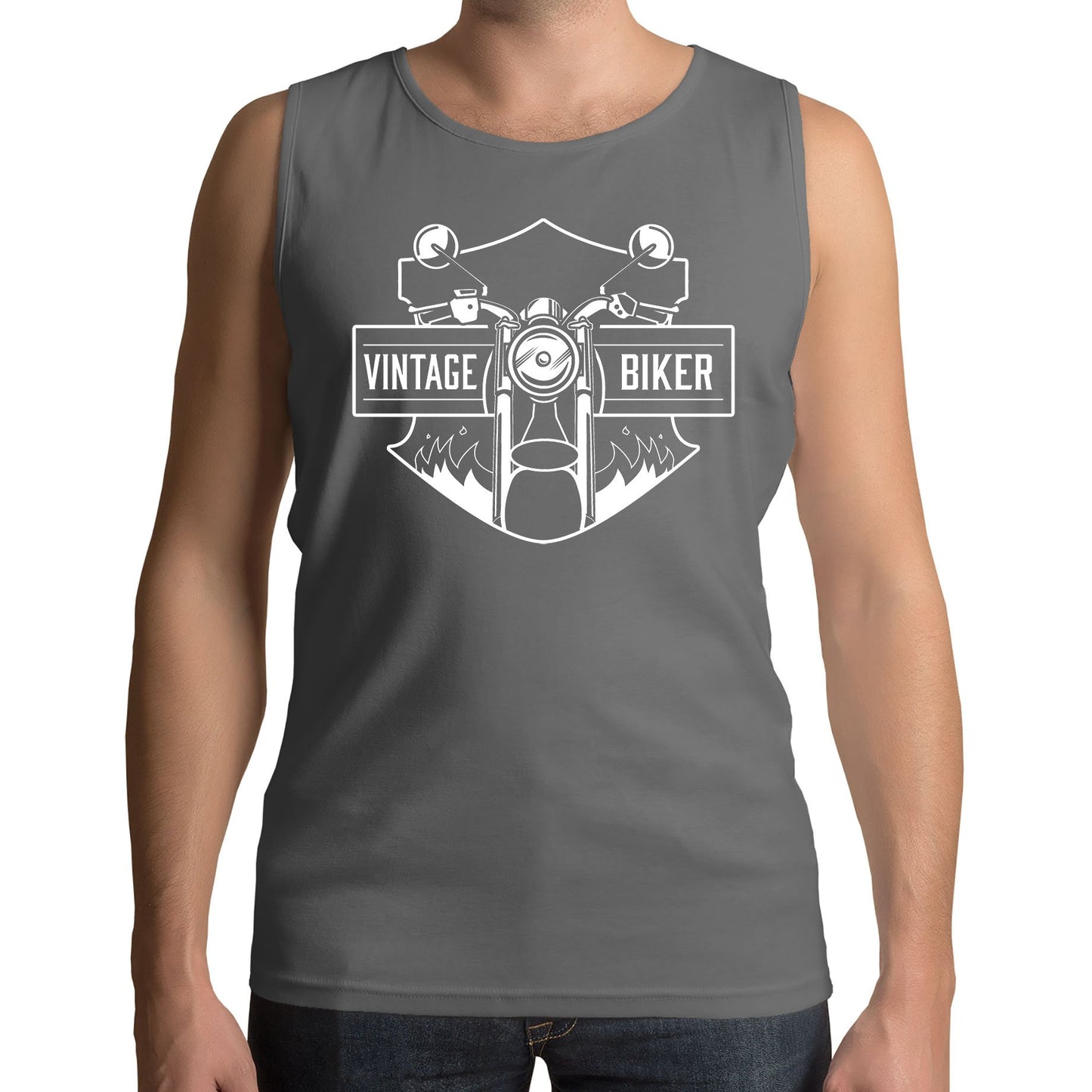 Vintage Biker Mens Vest