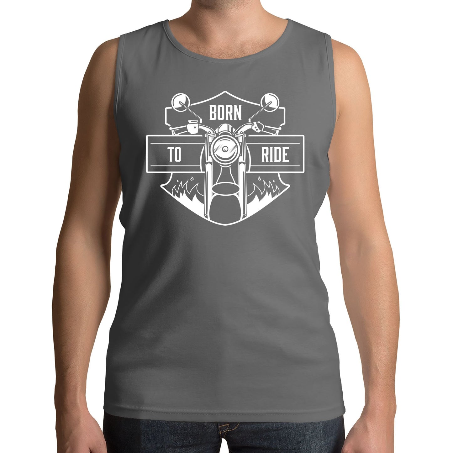 Born To Ride Biker Mens Vest