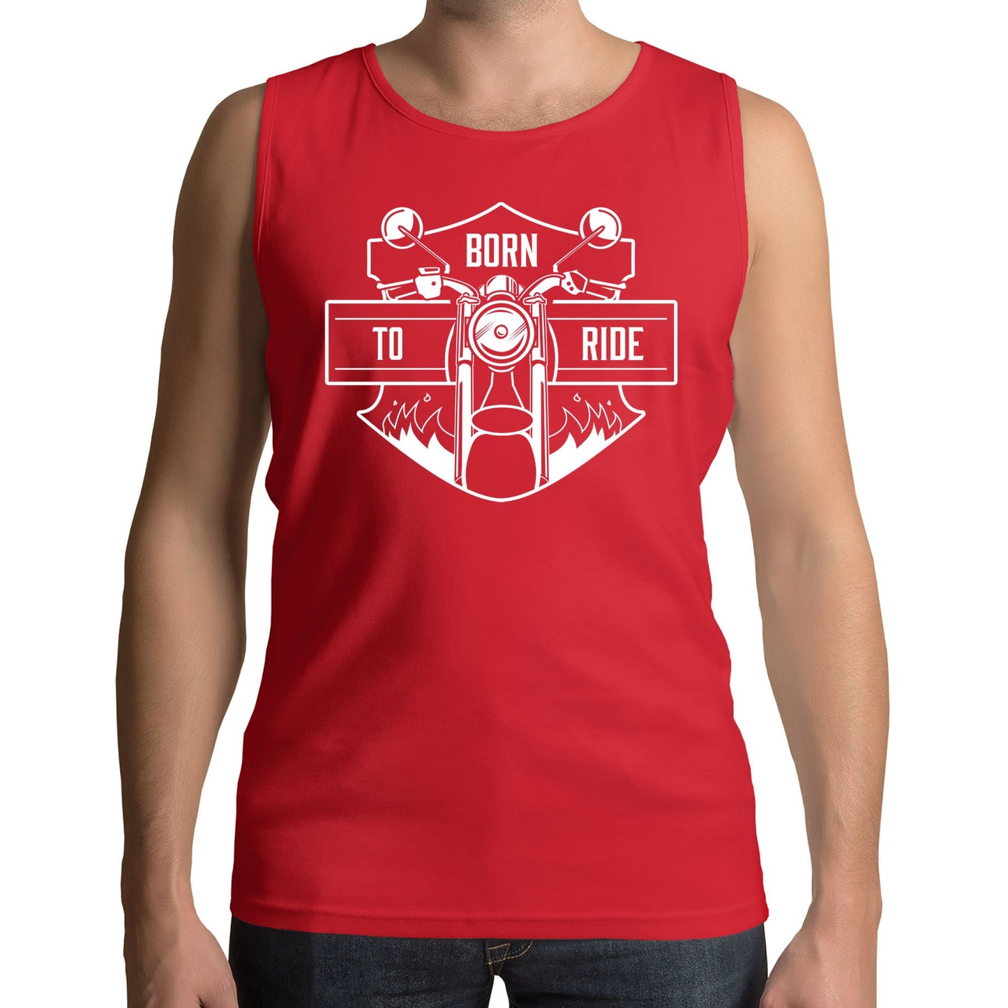 Born To Ride Biker Mens Vest