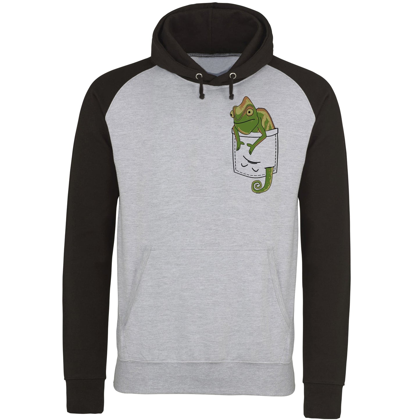 Chameleon Pocket Print Baseball Hoodie