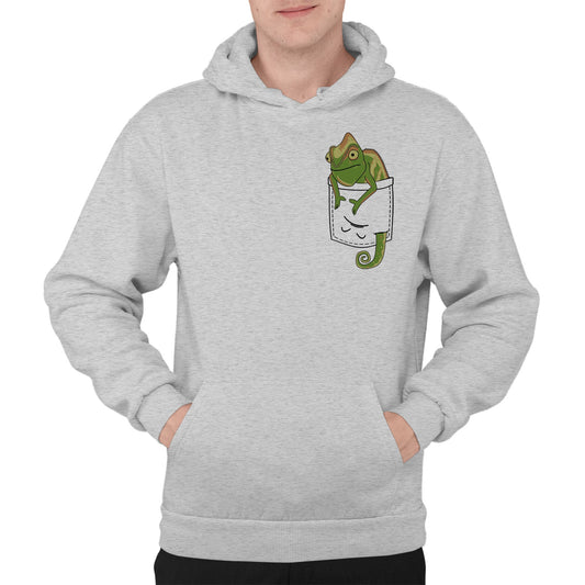 Chameleon Pocket Print Mens Pullover Hoodie