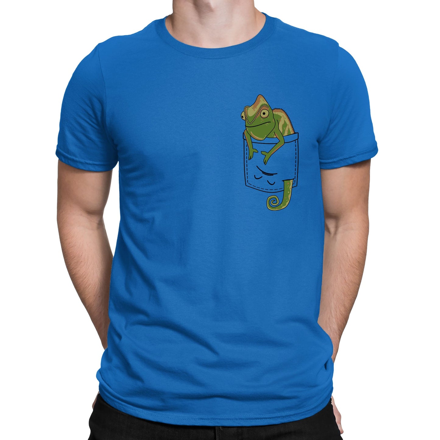 Chameleon Pocket Print Mens T-shirt