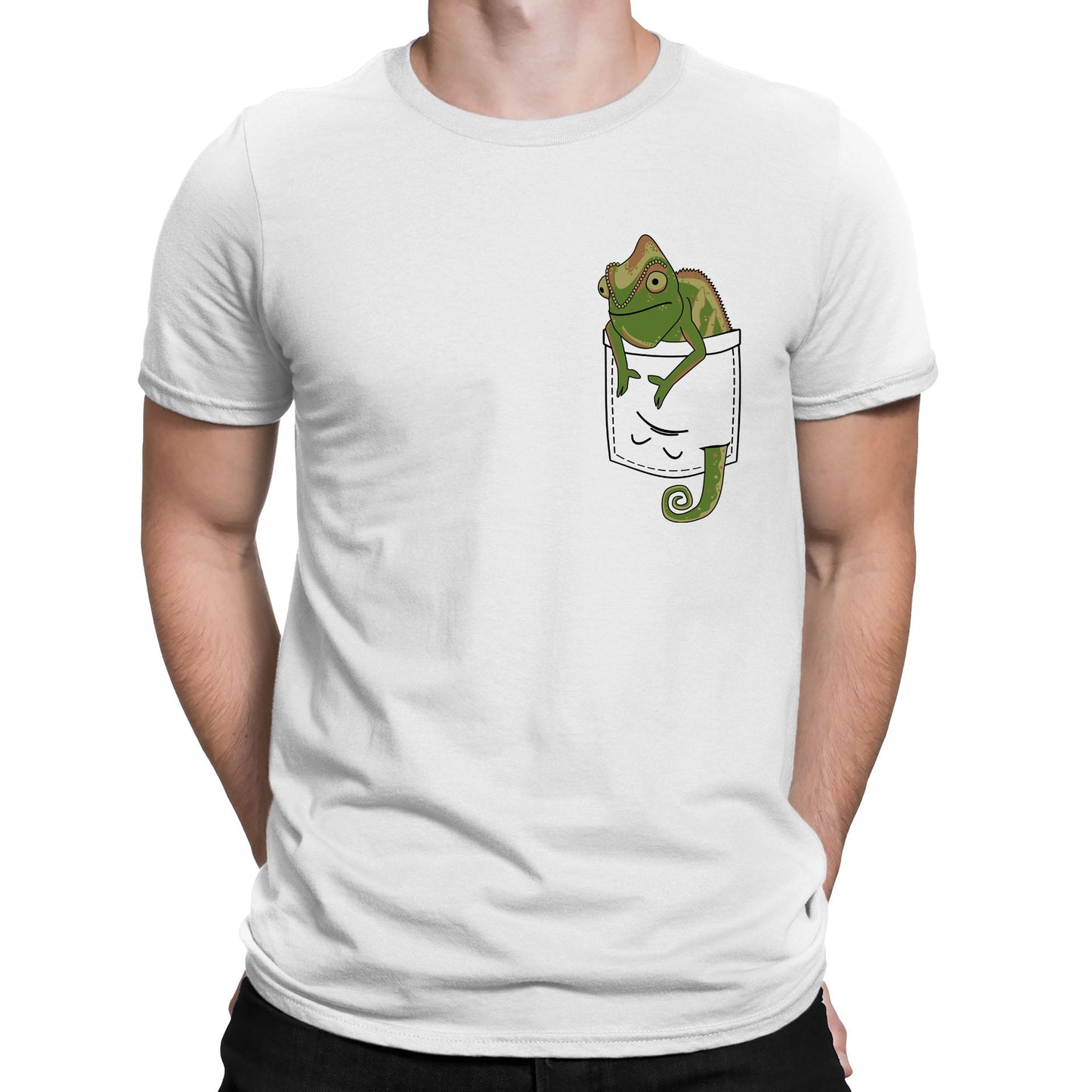 Chameleon Pocket Print Mens T-shirt