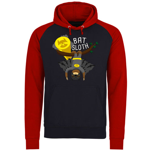 Bat Sloth Funny Super Hero Baseball Hoodie