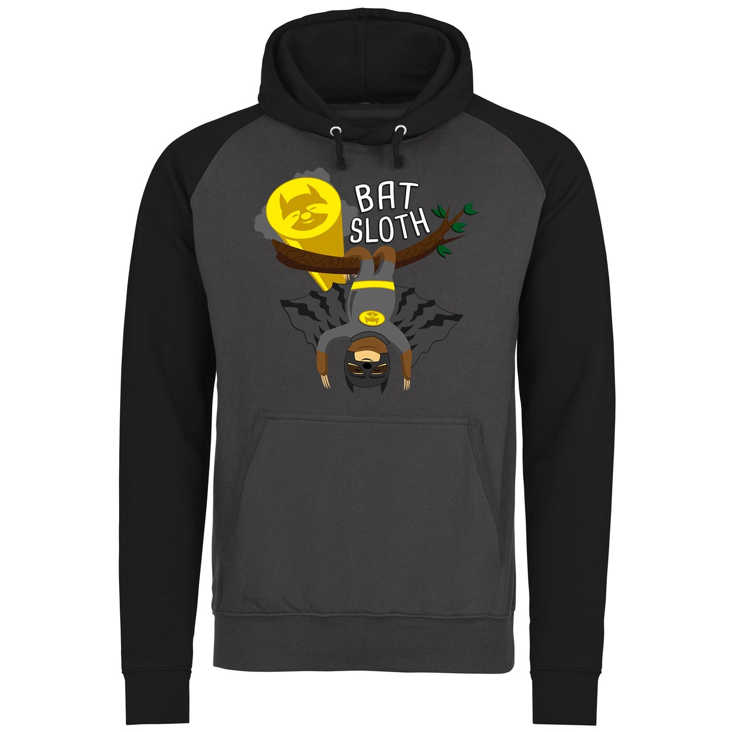 Bat Sloth Funny Super Hero Baseball Hoodie