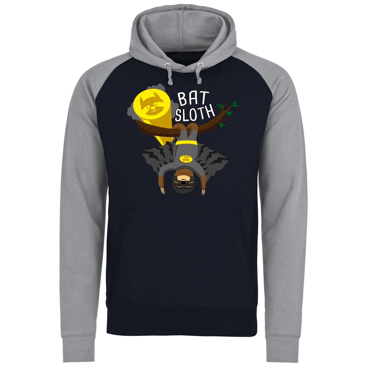 Bat Sloth Funny Super Hero Baseball Hoodie