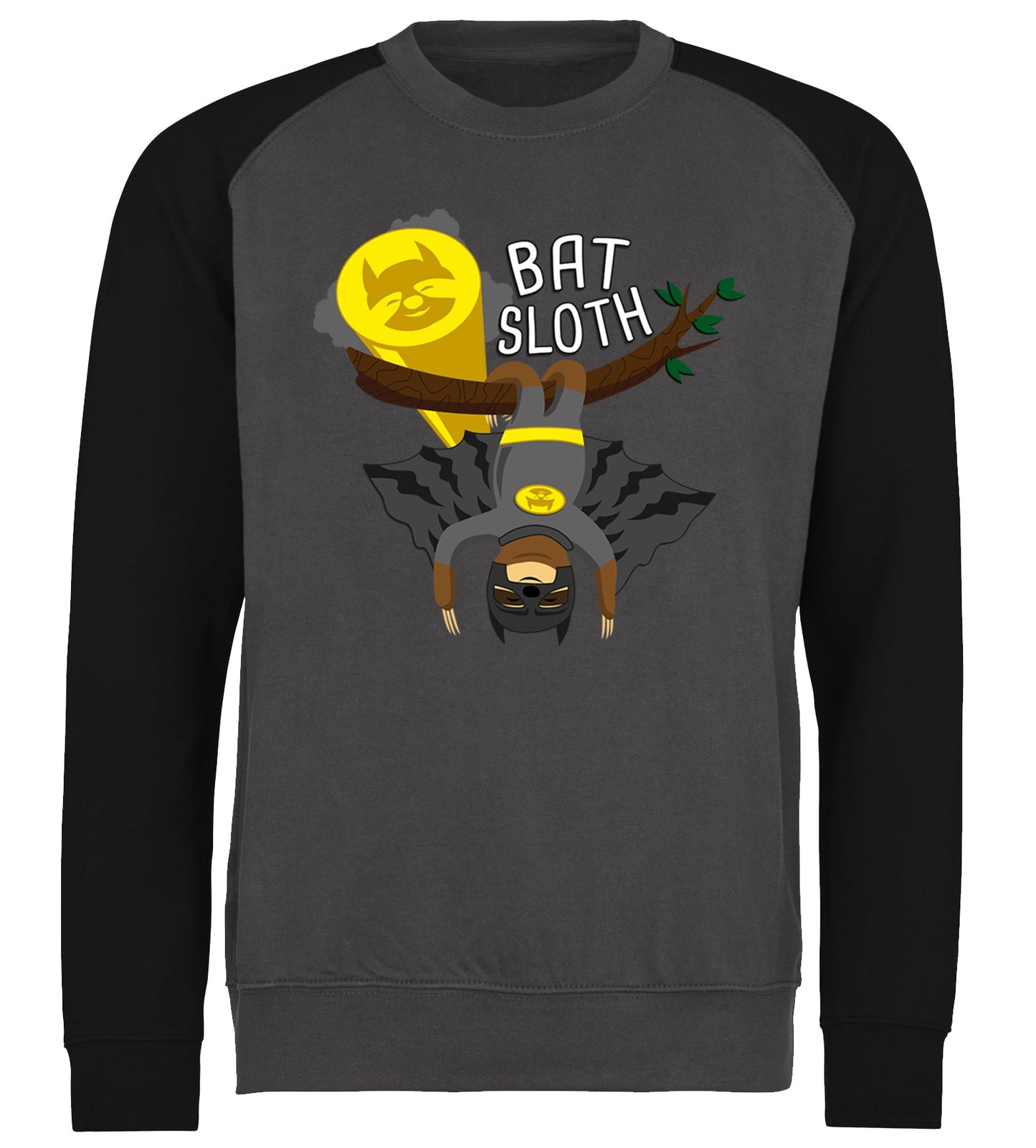 Bat Sloth Funny Super Hero Baseball Sweatshirt