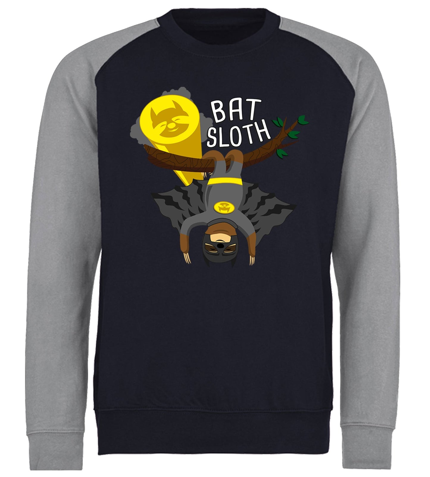 Bat Sloth Funny Super Hero Baseball Sweatshirt