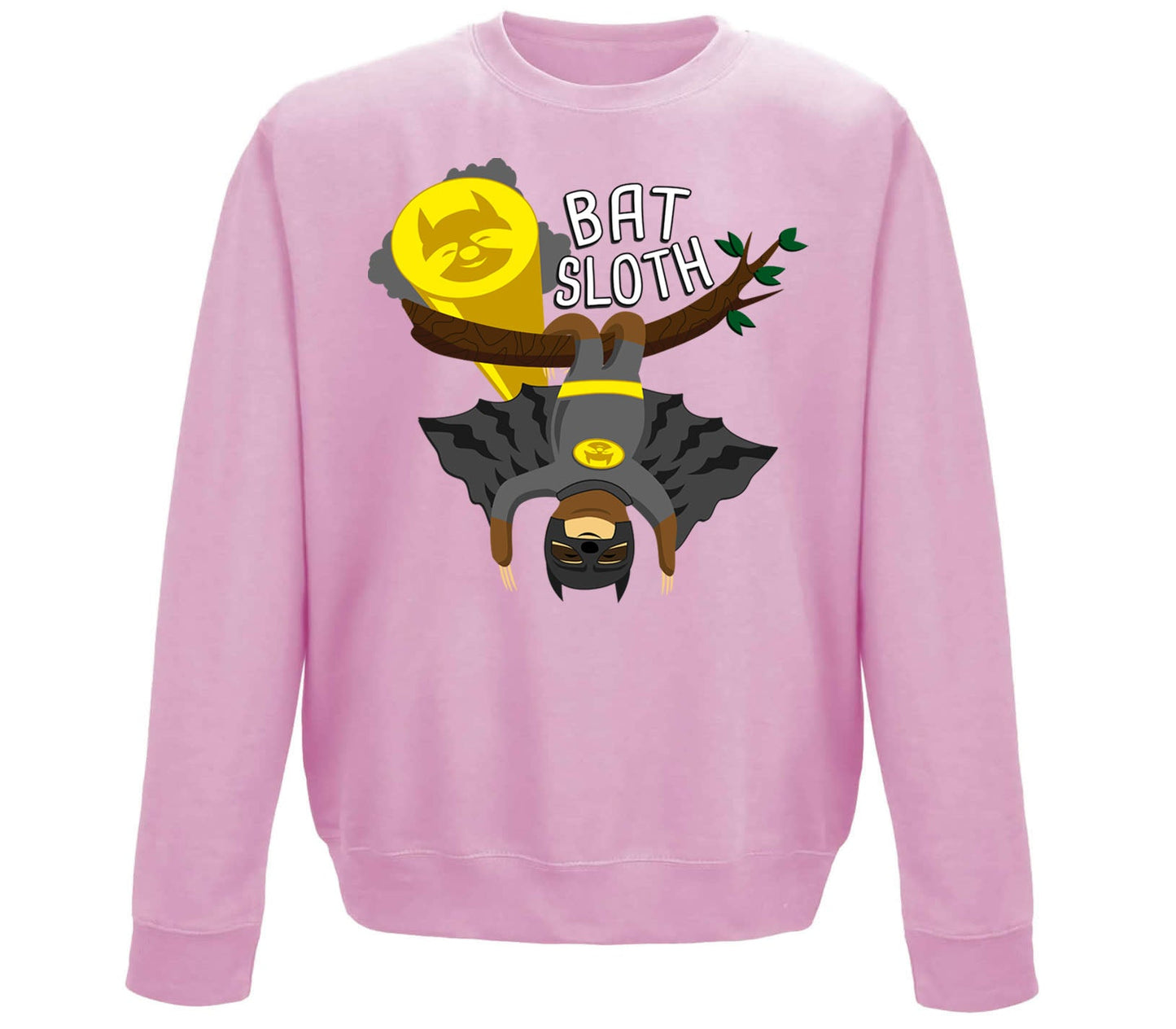 Bat Sloth Funny Super Hero Childrens Sweatshirt