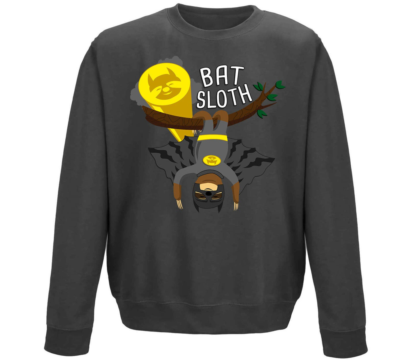 Bat Sloth Funny Super Hero Childrens Sweatshirt