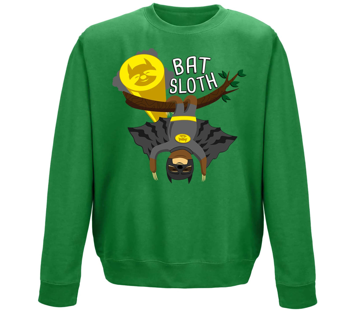 Bat Sloth Funny Super Hero Childrens Sweatshirt