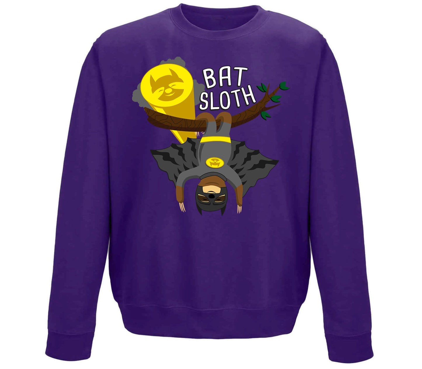 Bat Sloth Funny Super Hero Childrens Sweatshirt