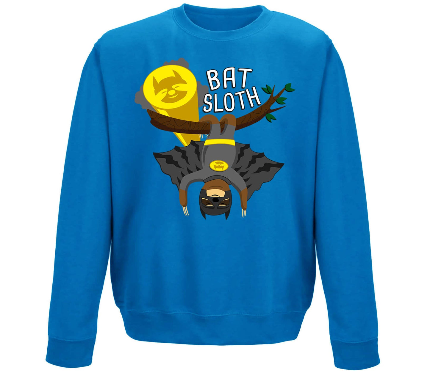 Bat Sloth Funny Super Hero Childrens Sweatshirt