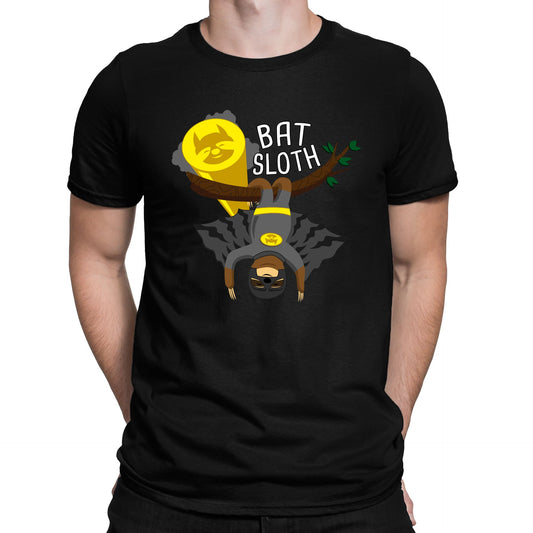 Bat Sloth Funny Super Hero Mens T-shirt