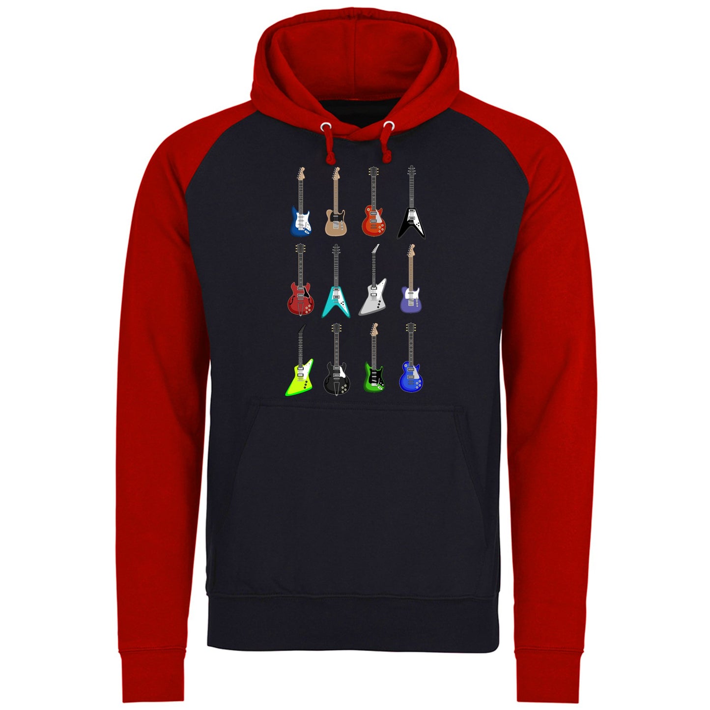 Guitar Styles Baseball Hoodie