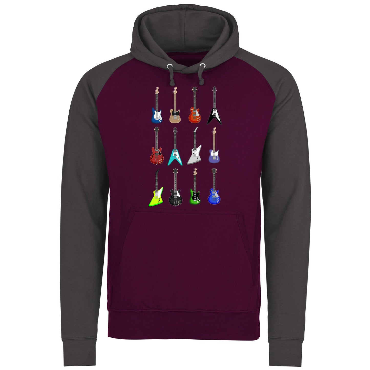 Guitar Styles Baseball Hoodie