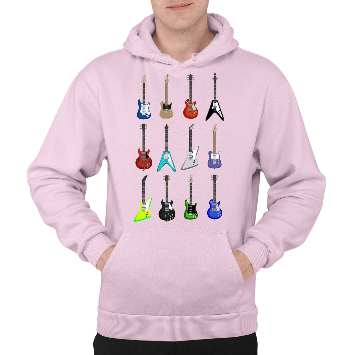 Guitar Styles Mens Pullover Hoodie