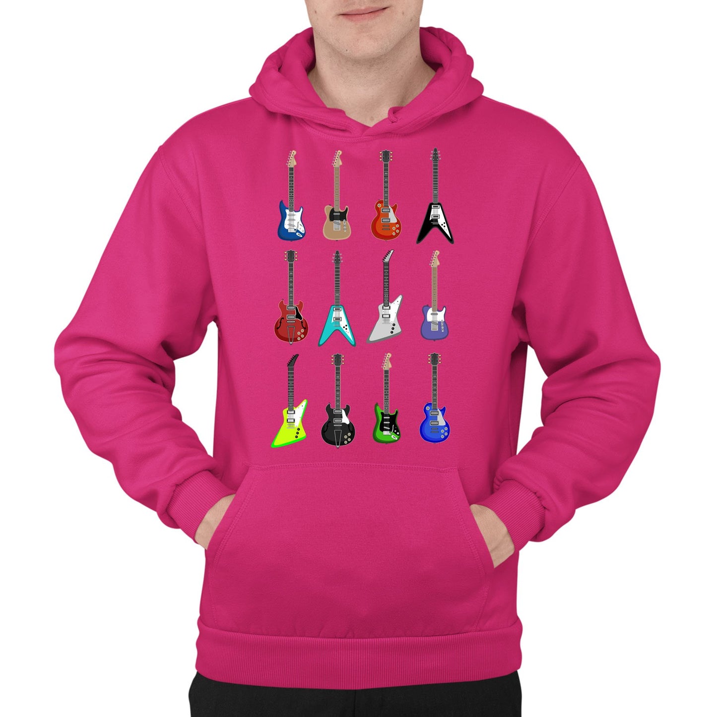 Guitar Styles Mens Pullover Hoodie