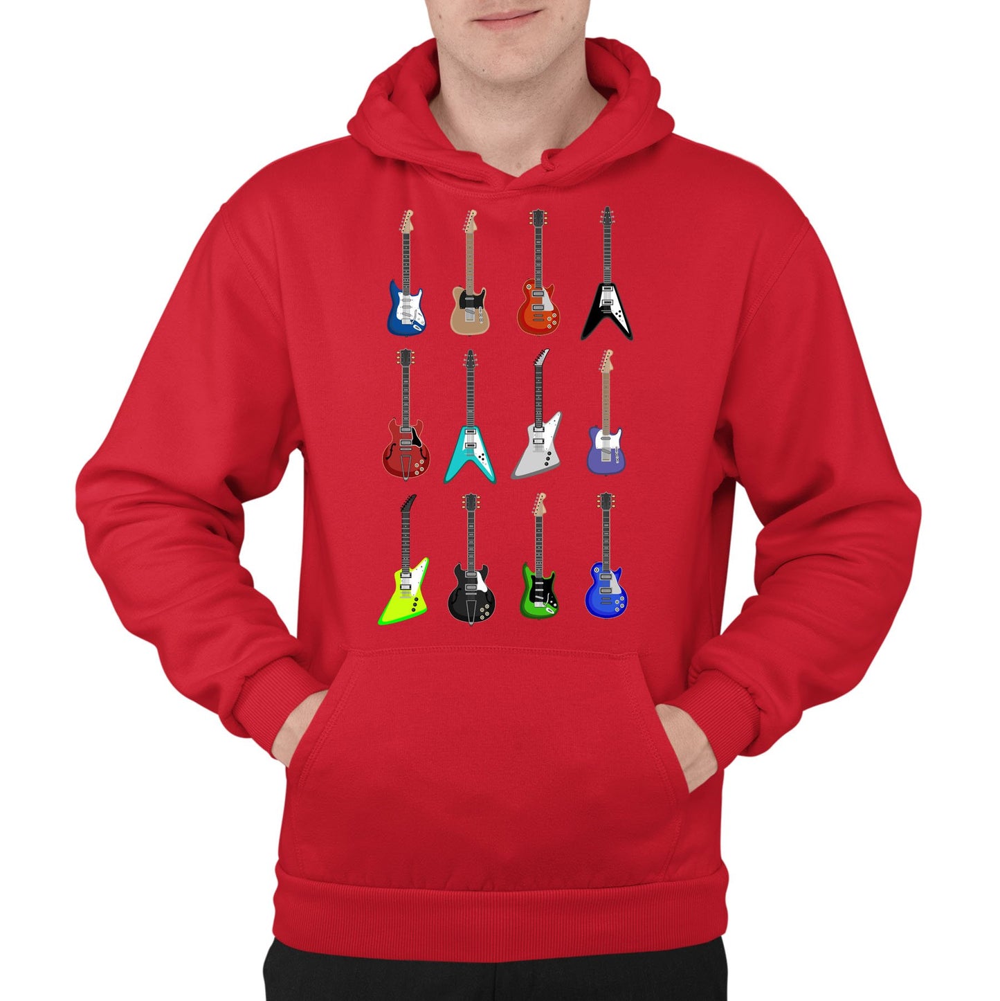 Guitar Styles Mens Pullover Hoodie