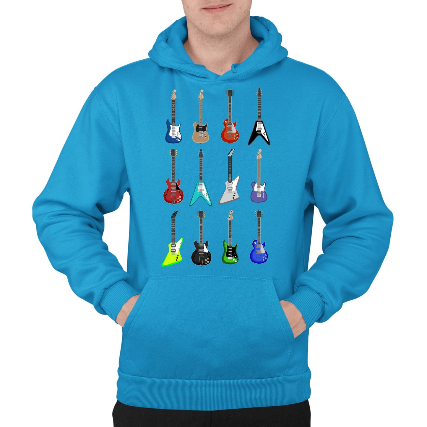 Guitar Styles Mens Pullover Hoodie