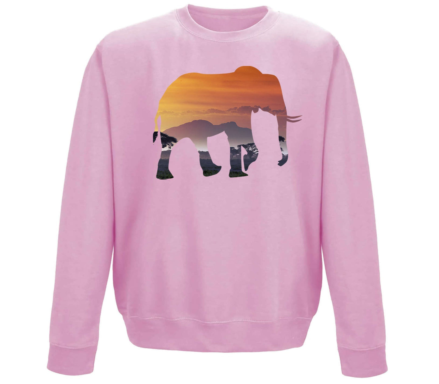 Elephant Silhouette African Landscape Childrens Sweatshirt