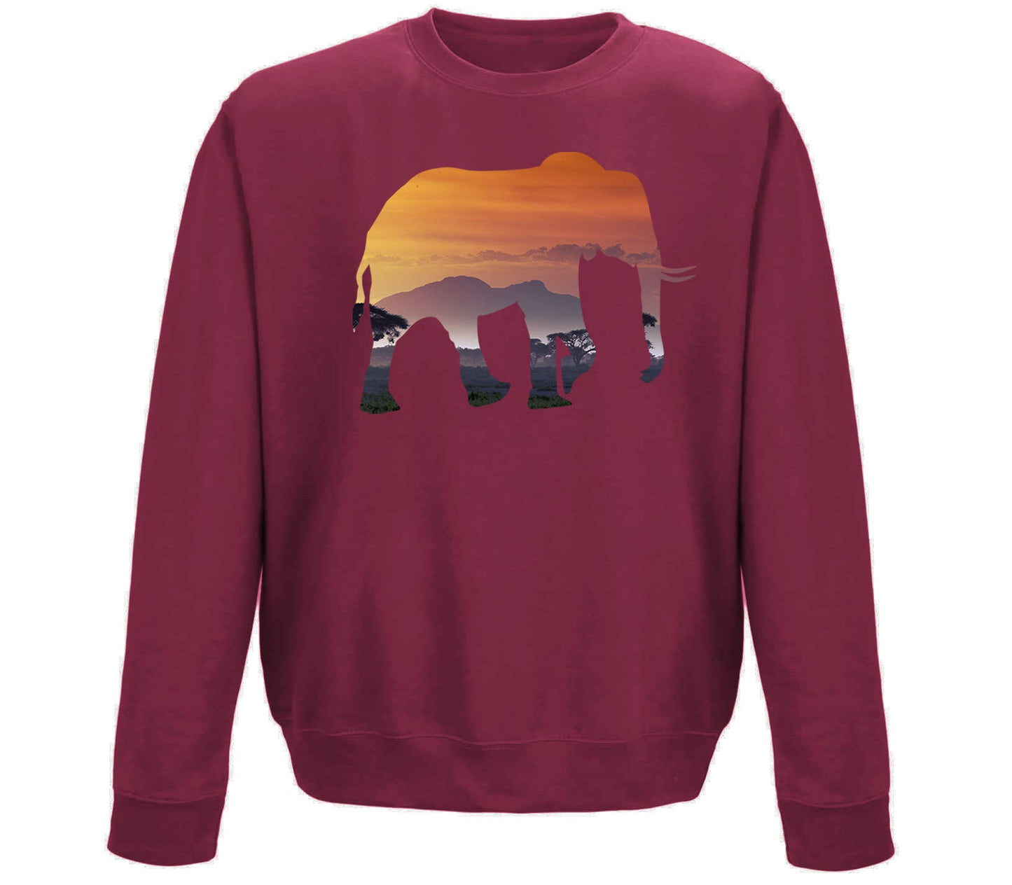 Elephant Silhouette African Landscape Childrens Sweatshirt