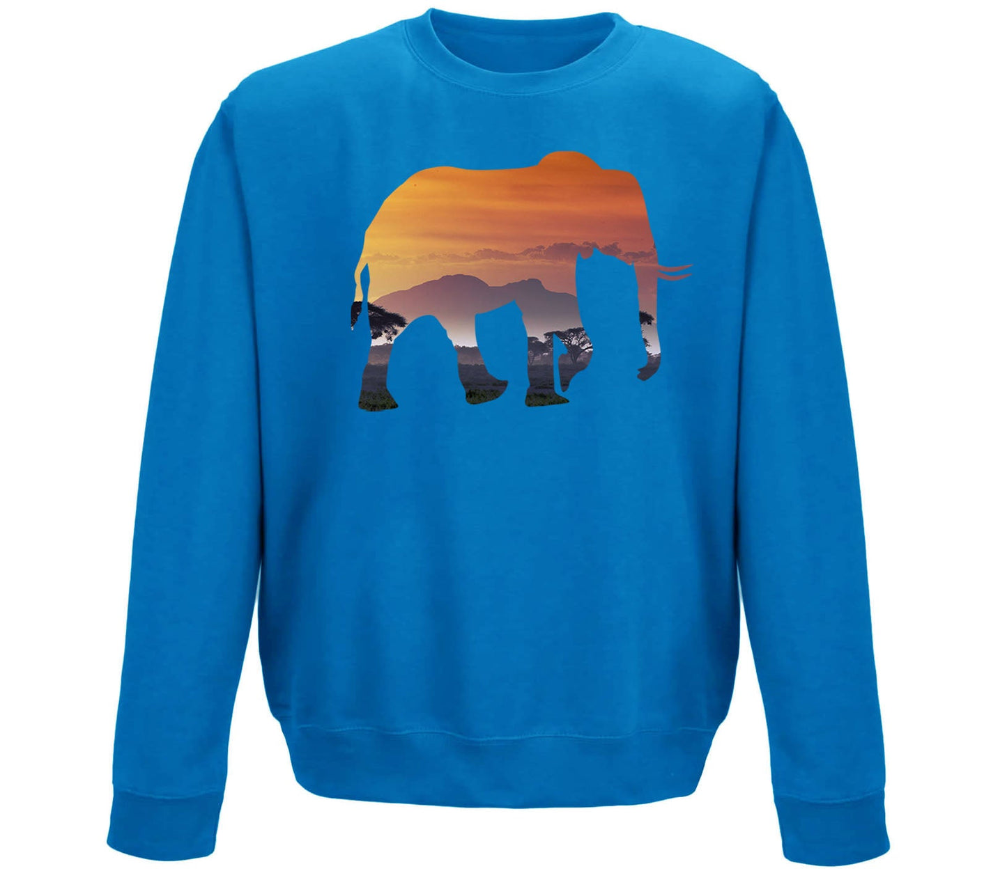 Elephant Silhouette African Landscape Childrens Sweatshirt