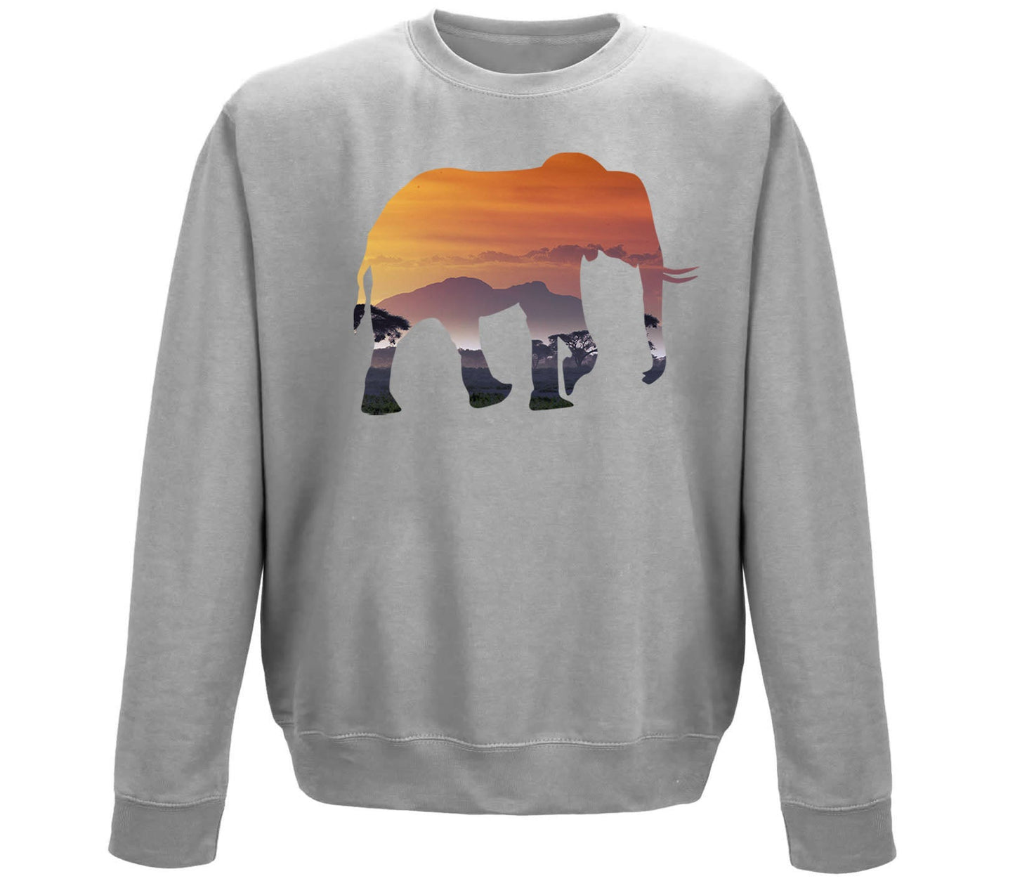 Elephant Silhouette African Landscape Childrens Sweatshirt