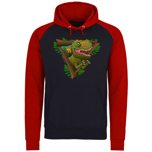 T-Rex Dinosaur Baseball Hoodie