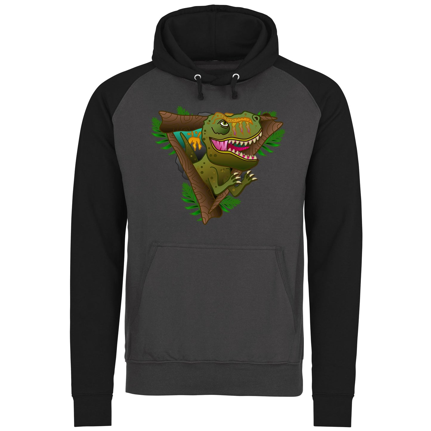 T-Rex Dinosaur Baseball Hoodie