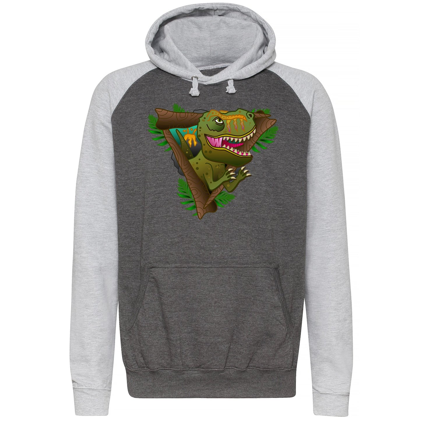 T-Rex Dinosaur Baseball Hoodie