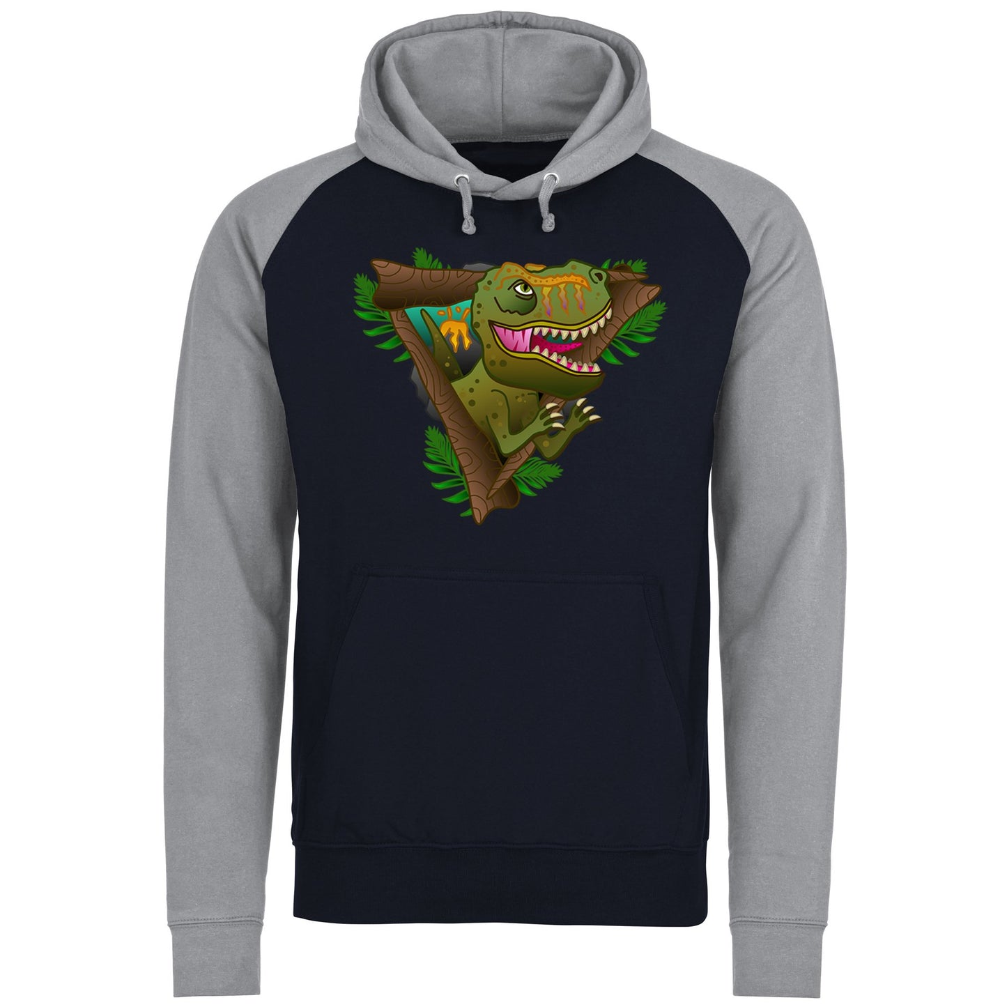 T-Rex Dinosaur Baseball Hoodie