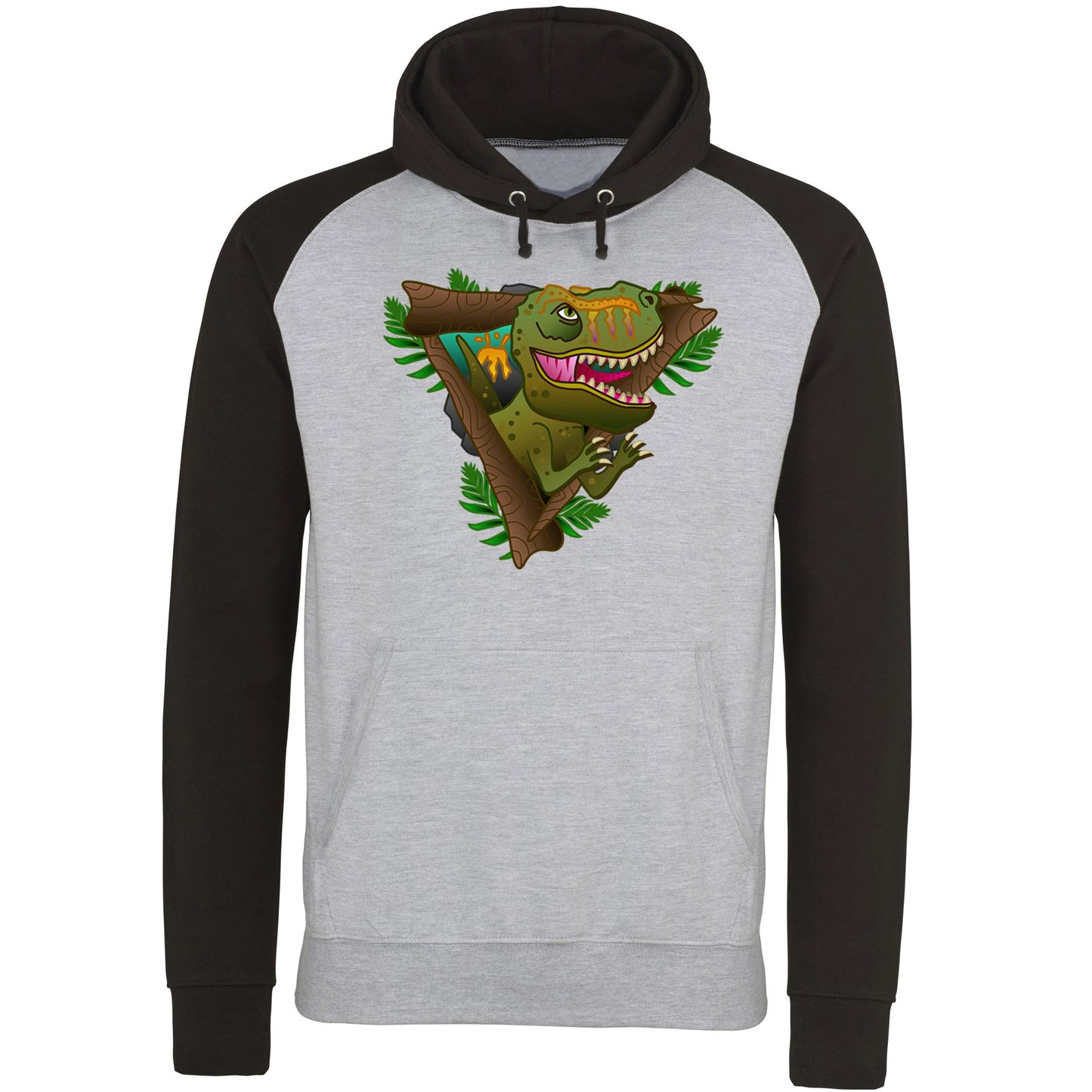 T-Rex Dinosaur Baseball Hoodie