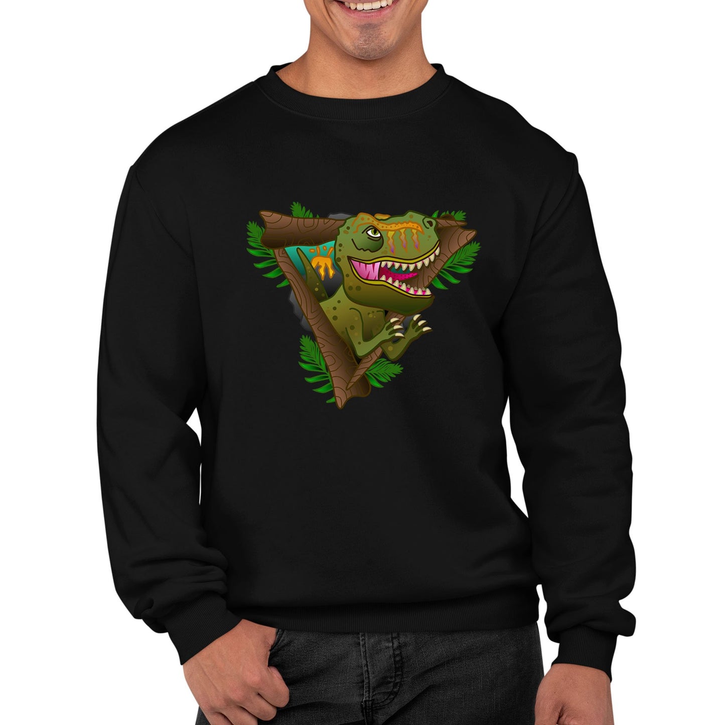 T-Rex Dinosaur Mens Sweatshirt