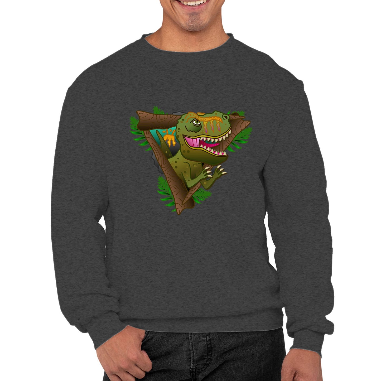 T-Rex Dinosaur Mens Sweatshirt