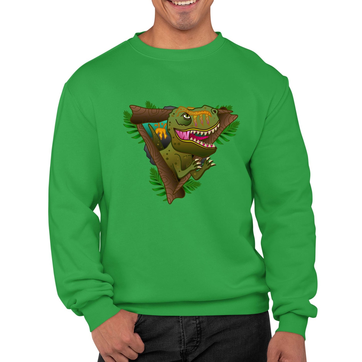 T-Rex Dinosaur Mens Sweatshirt