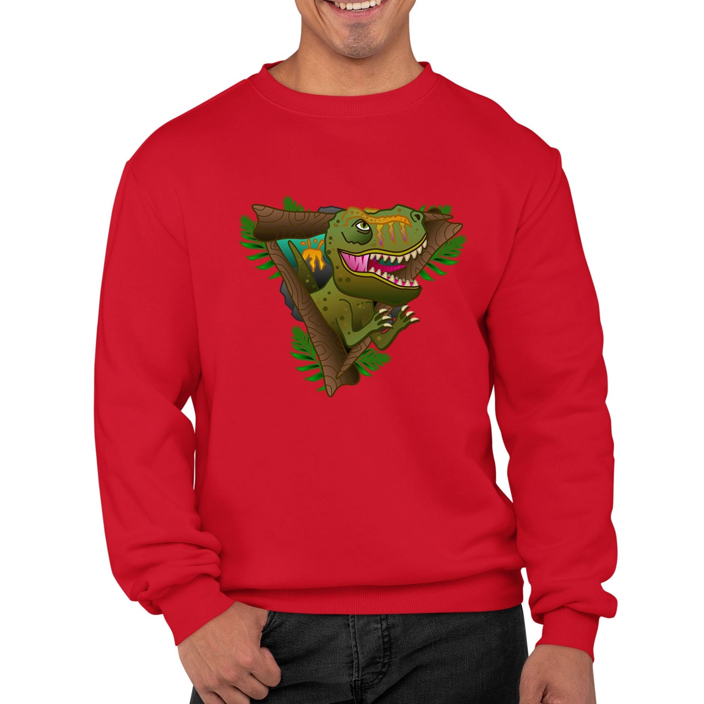 T-Rex Dinosaur Mens Sweatshirt