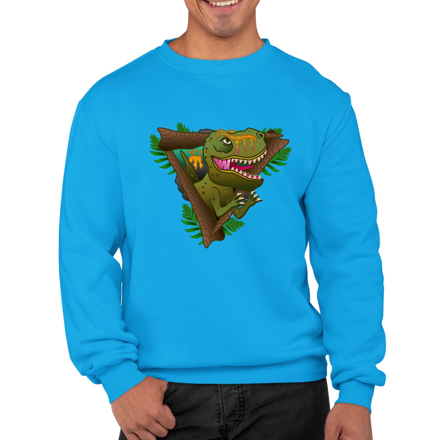 T-Rex Dinosaur Mens Sweatshirt