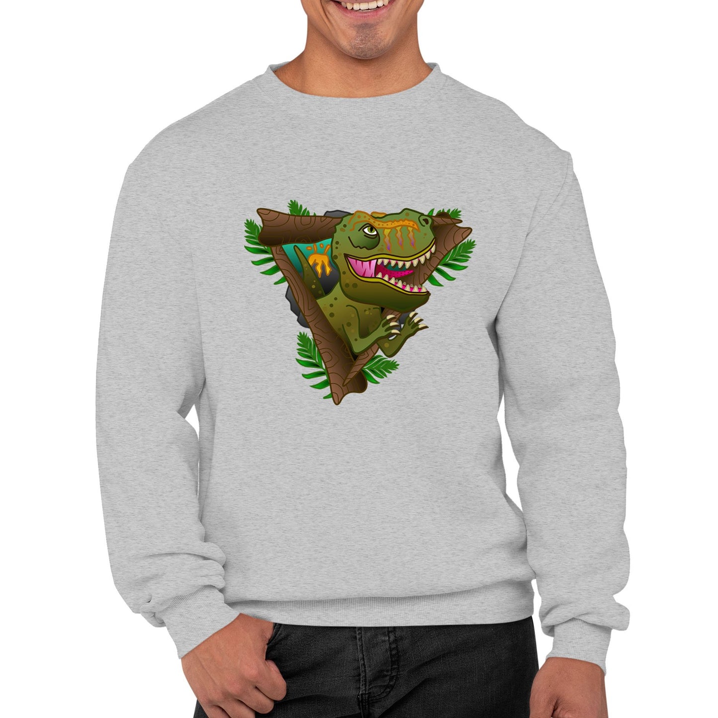 T-Rex Dinosaur Mens Sweatshirt