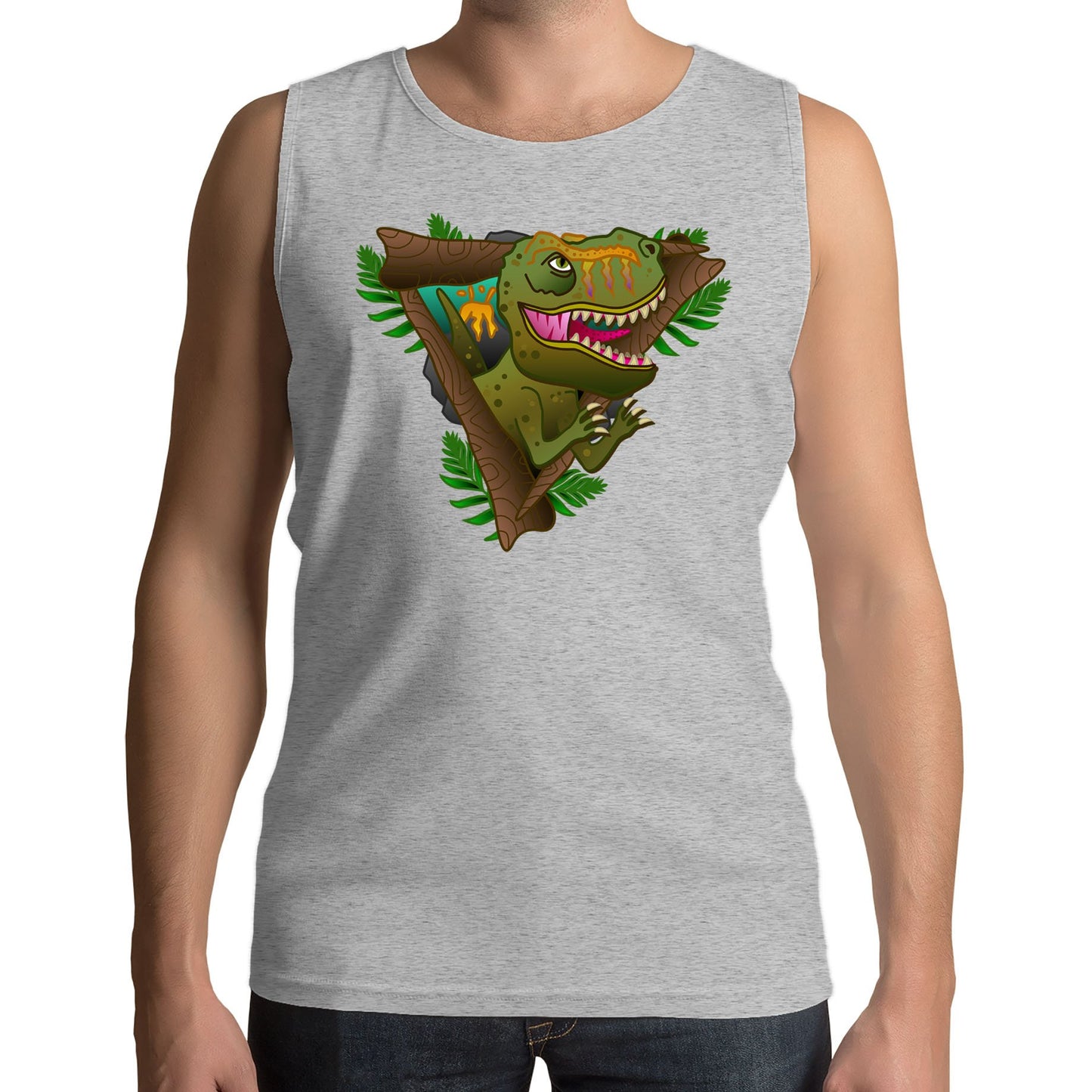 T-Rex Dinosaur Mens Vest