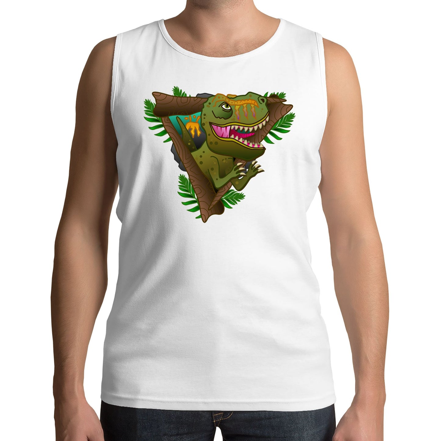 T-Rex Dinosaur Mens Vest