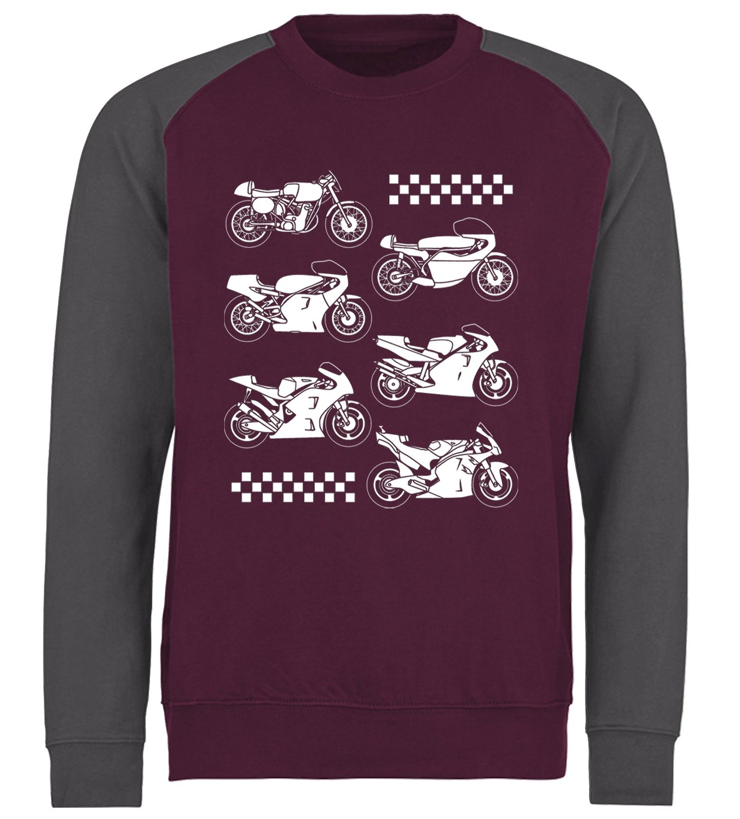 Evolution Of The GP Motorbike Baseball Sweatshirt