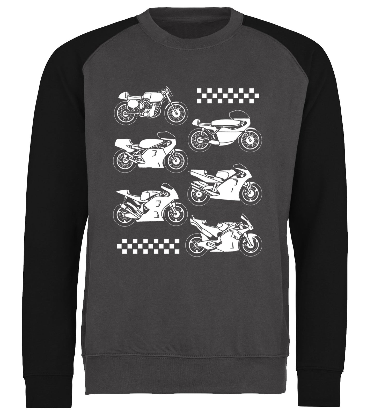 Evolution Of The GP Motorbike Baseball Sweatshirt