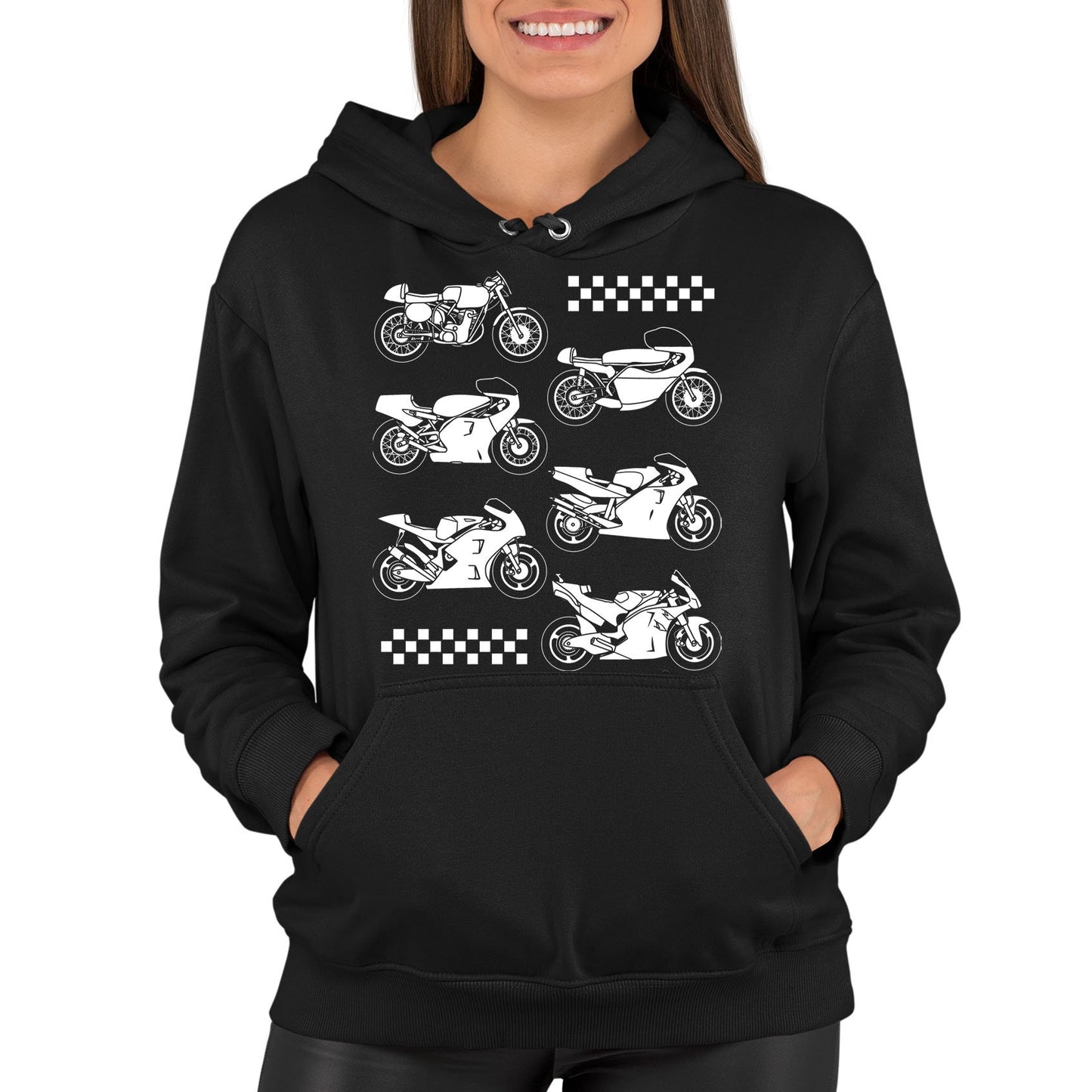 Evolution Of The GP Motorbike Womens Pullover Hoodie