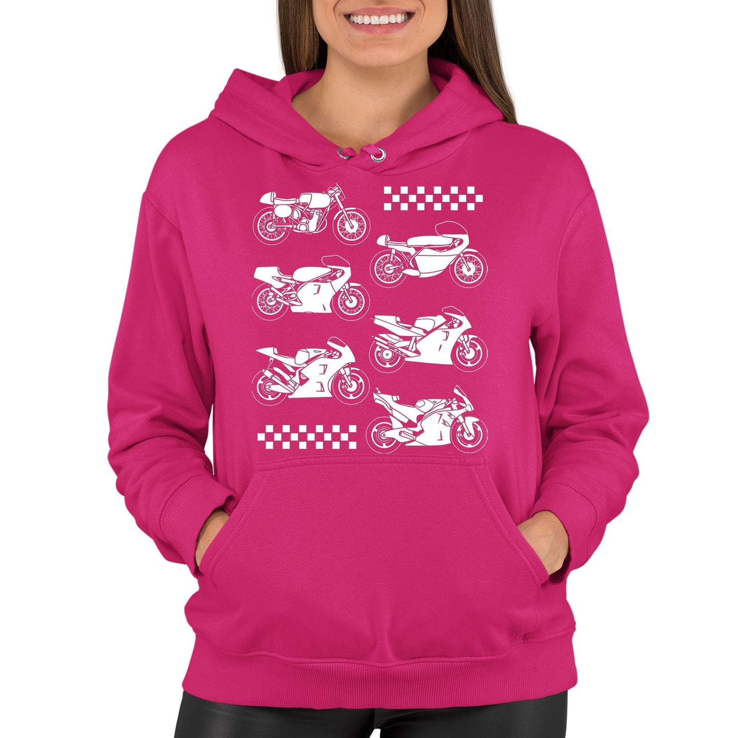 Evolution Of The GP Motorbike Womens Pullover Hoodie