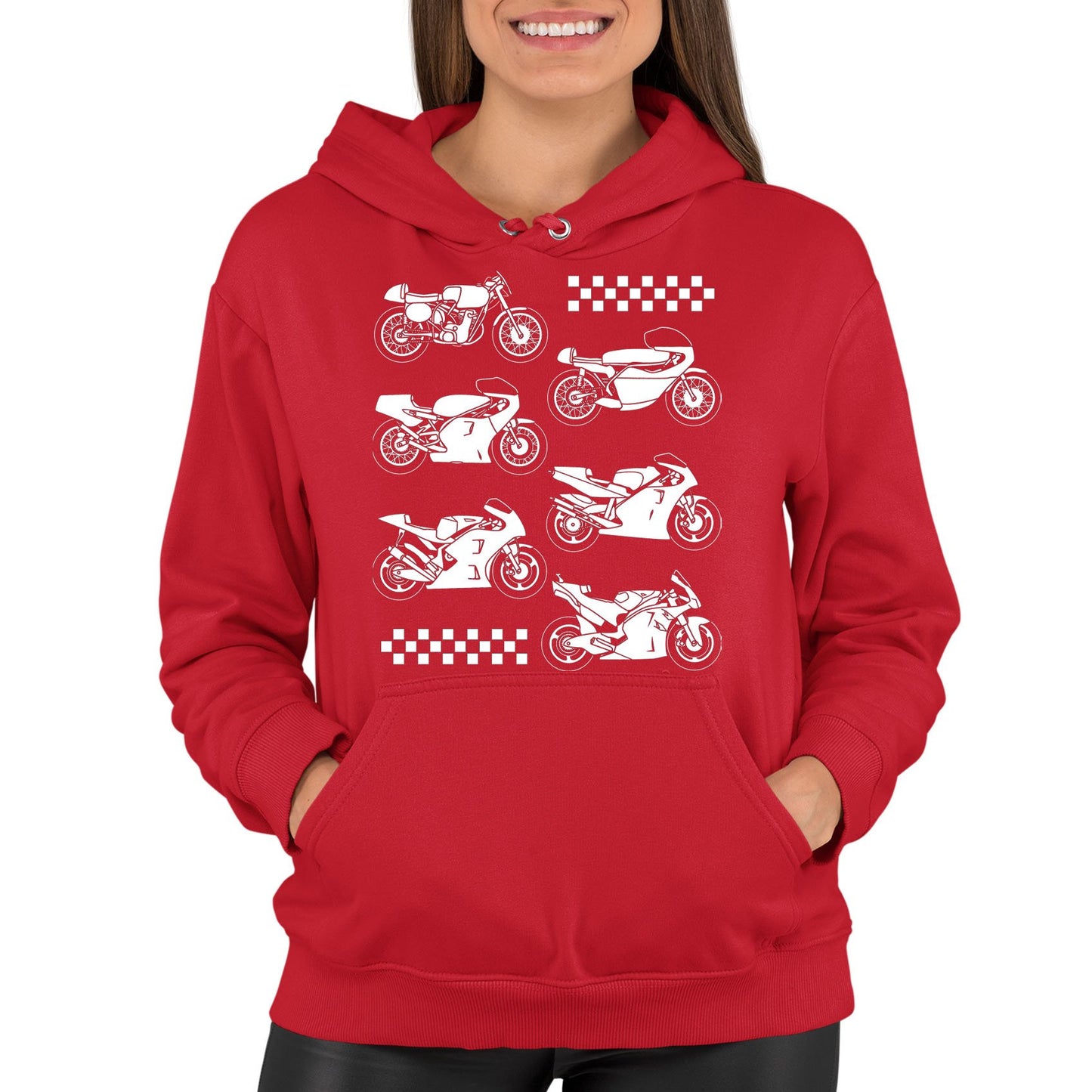 Evolution Of The GP Motorbike Womens Pullover Hoodie