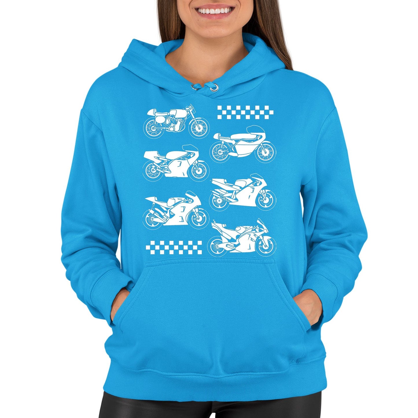 Evolution Of The GP Motorbike Womens Pullover Hoodie