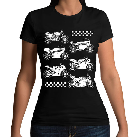 Evolution Of The GP Motorbike Womens T-shirt