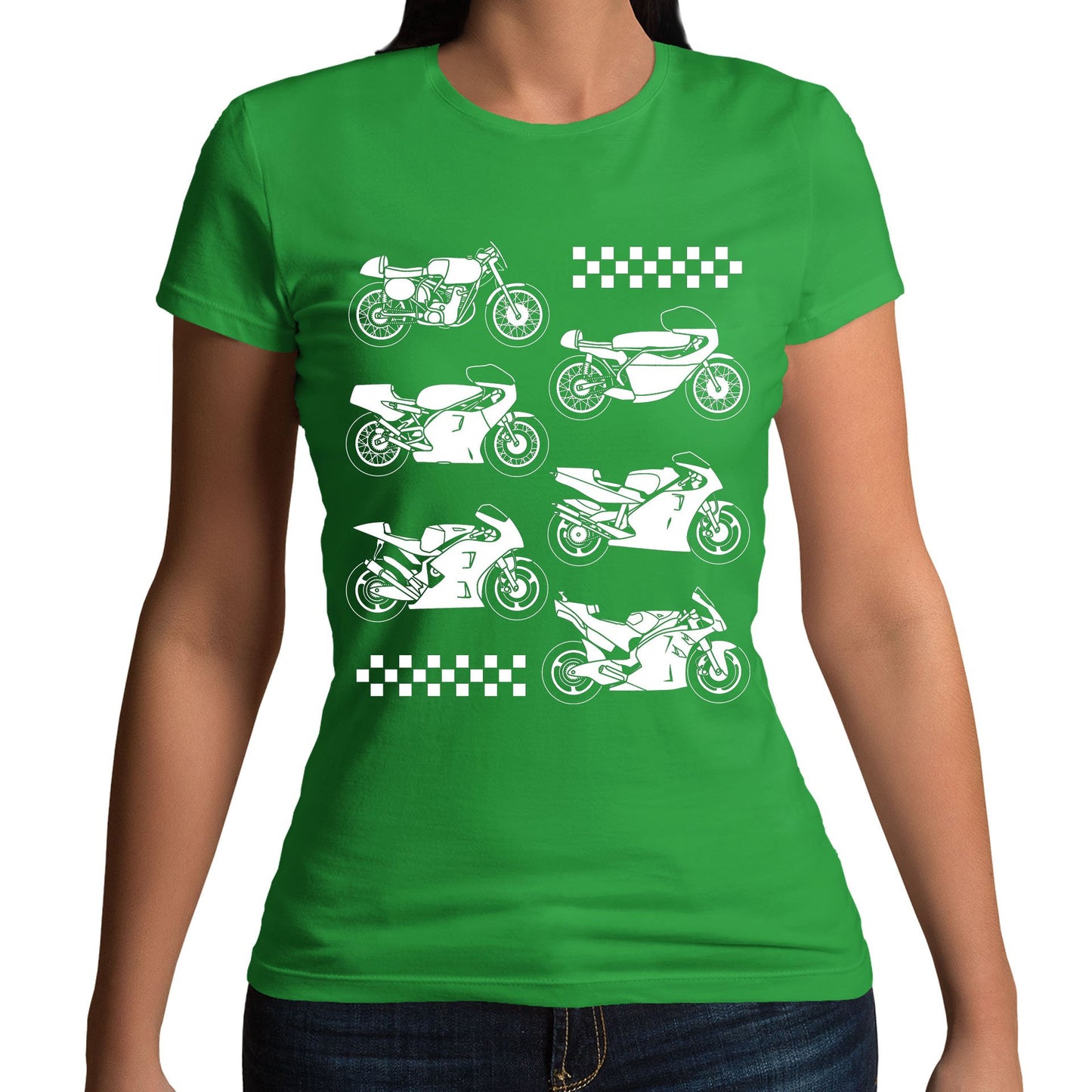 Evolution Of The GP Motorbike Womens T-shirt