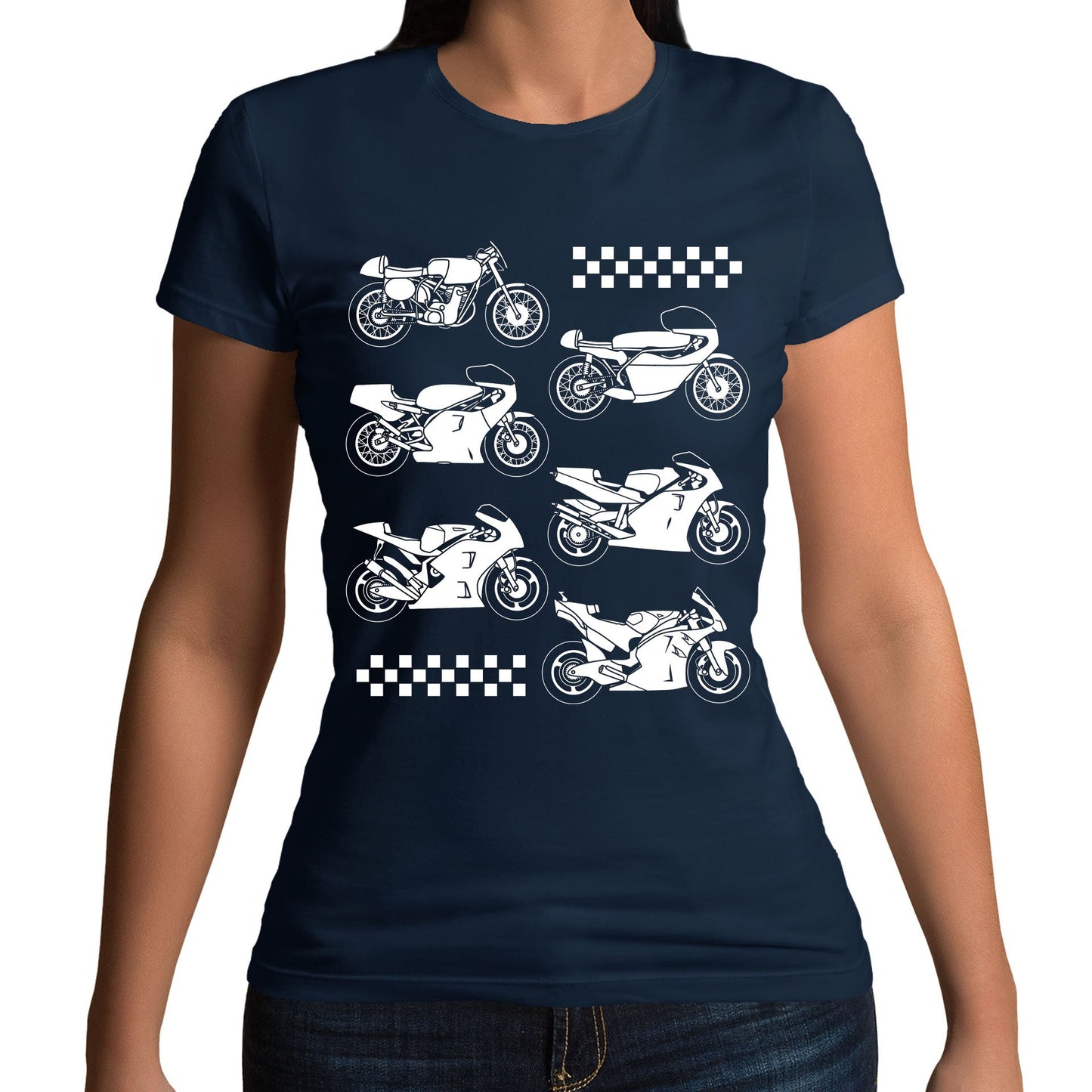 Evolution Of The GP Motorbike Womens T-shirt